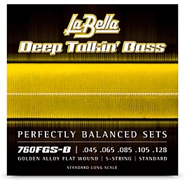 La Bella Deep Talkin' Bass Golden Alloy Flat Wound 5-String Bass Strings