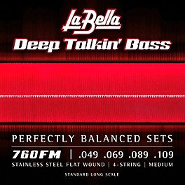 La Bella Deep Talkin' Bass Stainless Steel Flat Wound 4-String Bass Strings