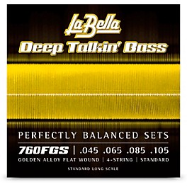 La Bella Deep Talkin' Golden Alloy Flat Wound for 4-String Bass