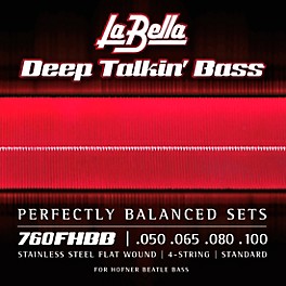 La Bella Deep Talkin' Stainless Steel Flat Wound Strings for 4-String Beatle Bass