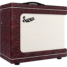 Open Box Supro Delegate Custom 1x12 25W Tube Combo Amp Level 1 Burgundy Scandia