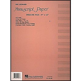 Hal Leonard Deluxe Manuscript Paper Pad (9 X 12)