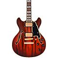 D'Angelico Deluxe Mini DC Semi-Hollow Electric Guitar Satin Brown Burst