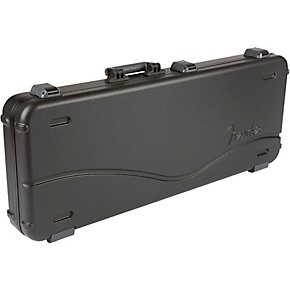 Fender Deluxe Molded ABS Strat-Tele Guitar Case Black Gray/Silver ...