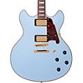 D'Angelico Deluxe Series Limited Edition DC Non F-Hole Semi-Hollowbody Electric Guitar Matte Powder Blue Tortoise Pickguard