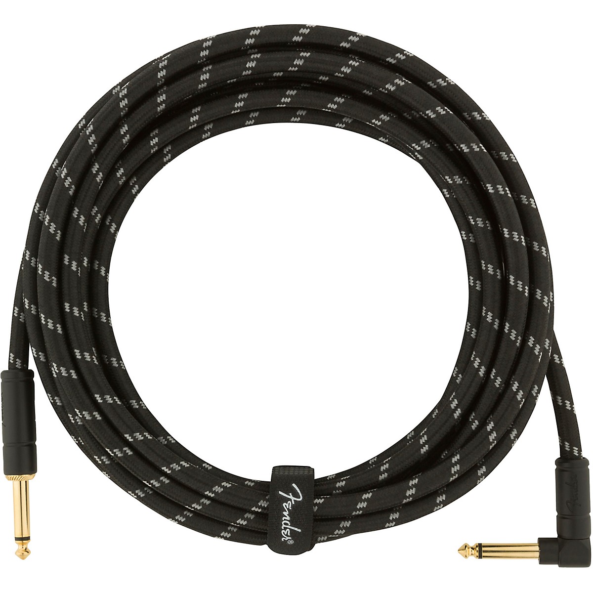 Fender Deluxe Series Straight to Angle Instrument Cable 15 ft. Black