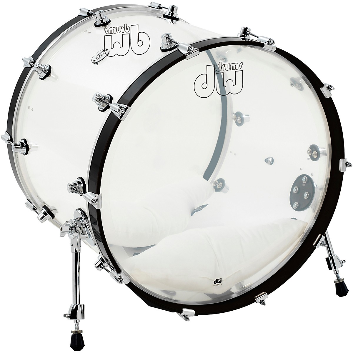 DW Design Series Acrylic Bass Drum with Chrome Hardware 22 x 18 in