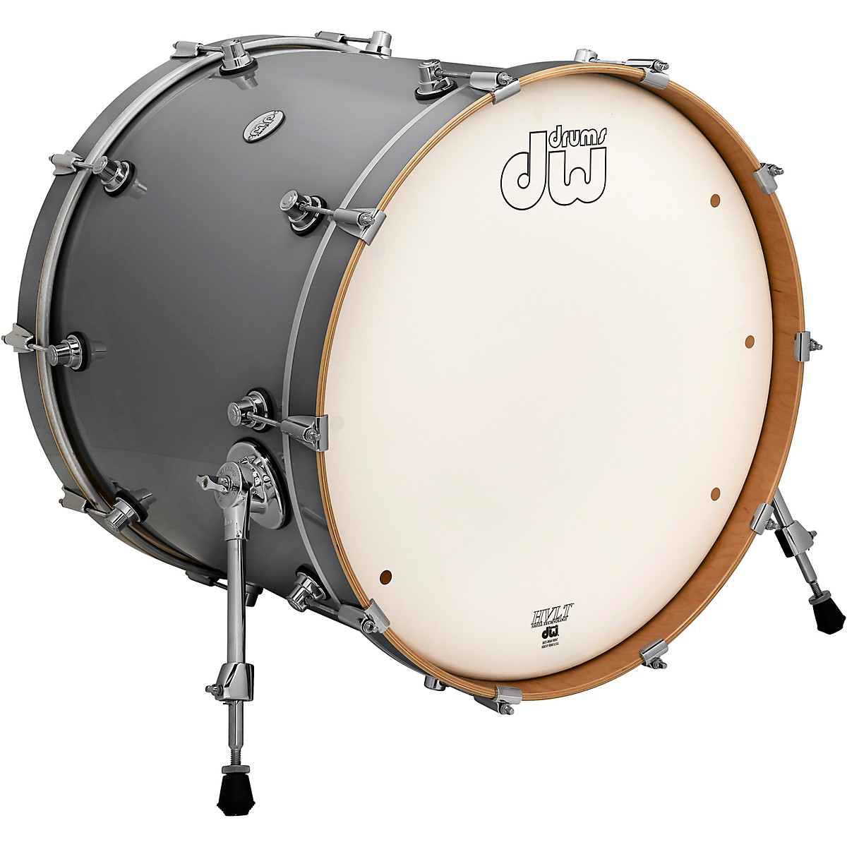 DW Design Series Bass Drum 22 x 18 in. Steel Gray Guitar Center