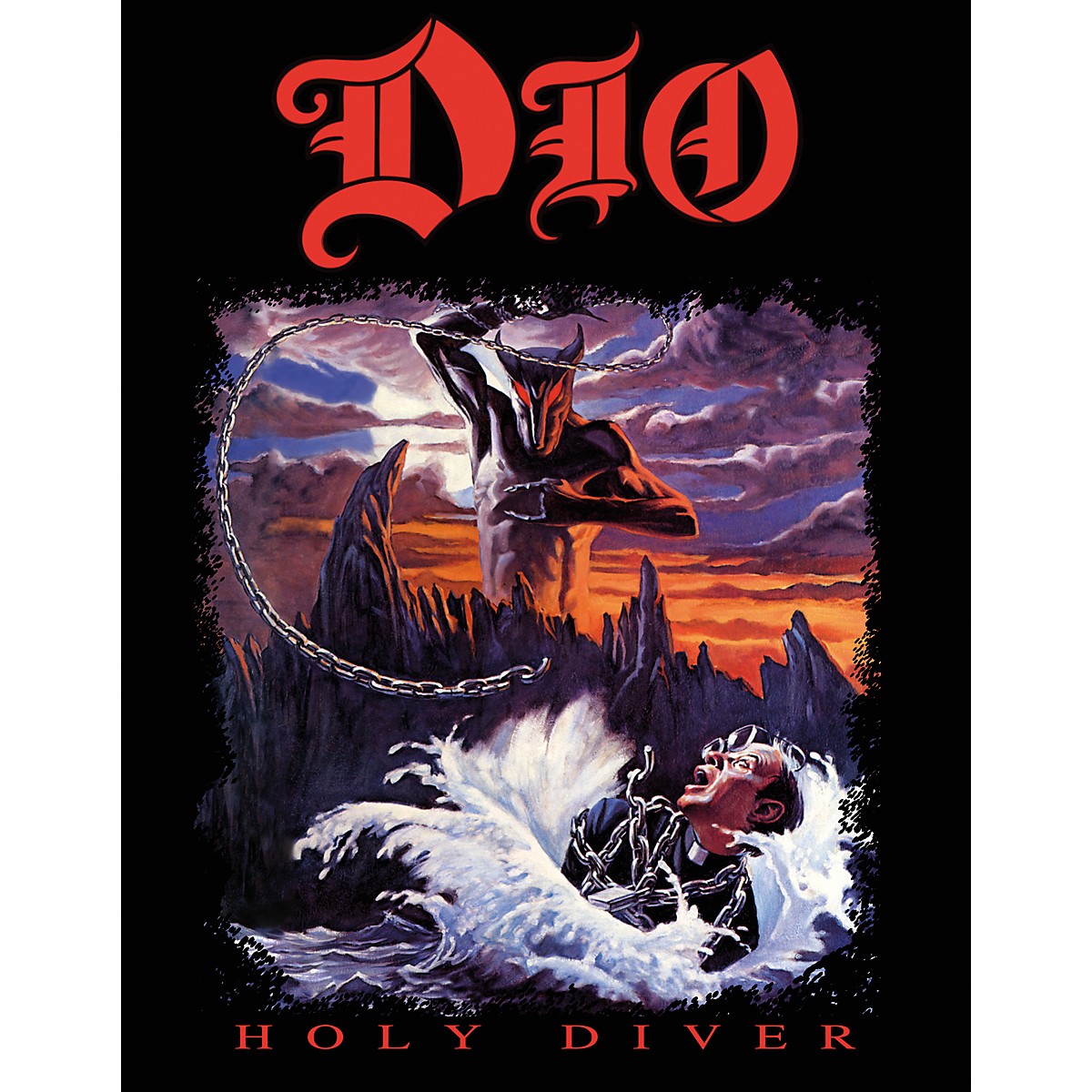 Dio Holy Diver Mini Guitar Keyring /& Pick US