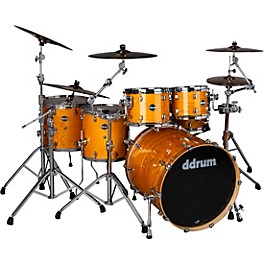 ddrum Dominion Birch 6-Piece Shell Pack With Ash Veneer Gloss Natural