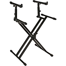 Blemished Quik-Lok Double-Tier Double-Braced Keyboard Stand