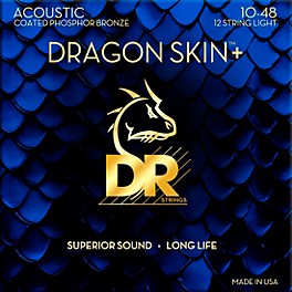 DR Strings Dragon Skin+ Coated Accurate Core Technology 12-String Phosphor Bronze Acoustic Guitar Strings