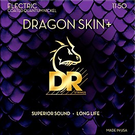 DR Strings Dragon Skin+ Coated Accurate Core Technology 6-String Nickel Electric Guitar Strings