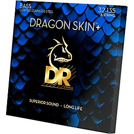 DR Strings Dragon Skin+ Quantum Coated Accurate Core Technology 6-String Electric Bass Strings (32-135)