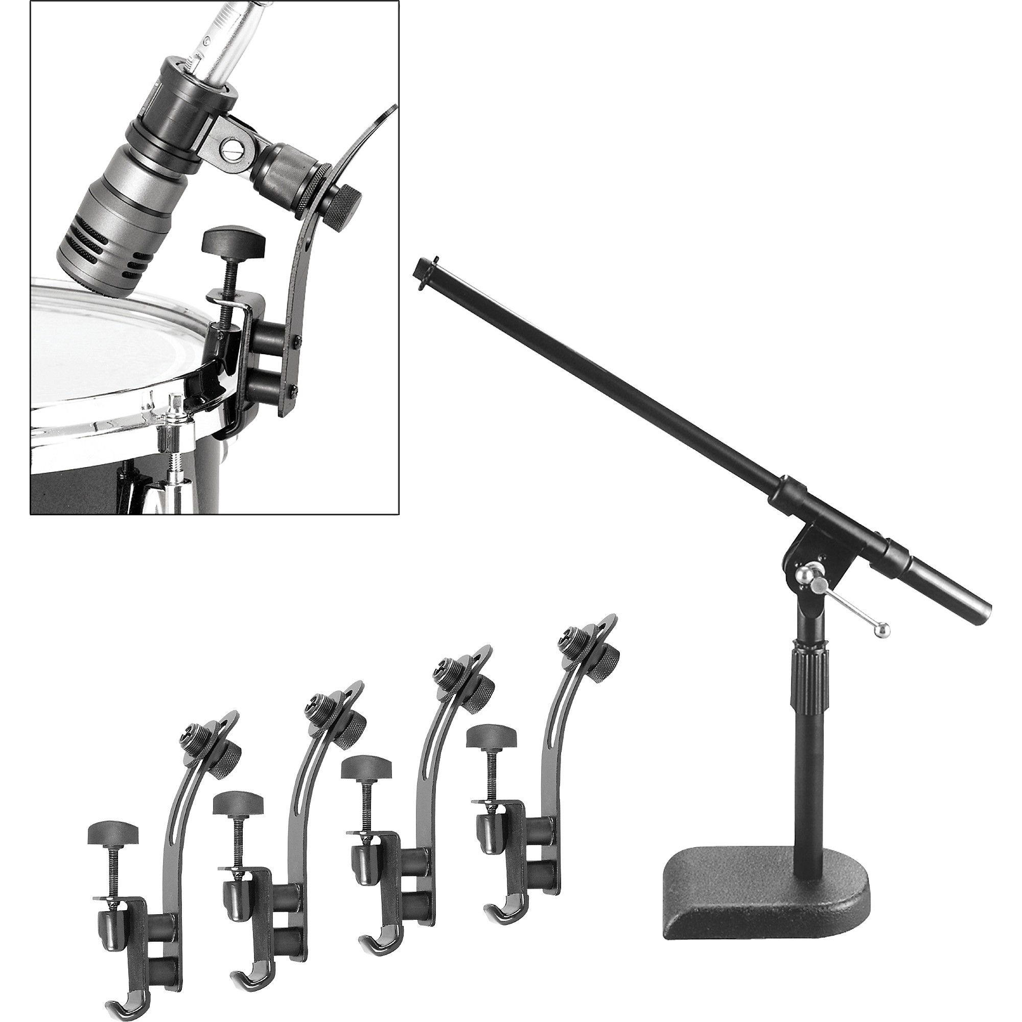 Musician's Gear Drum Microphone Mounting Kit 5 Pack Guitar Center