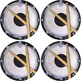 AIM Drum Practice Pad Vinyl Coaster 4 Pack