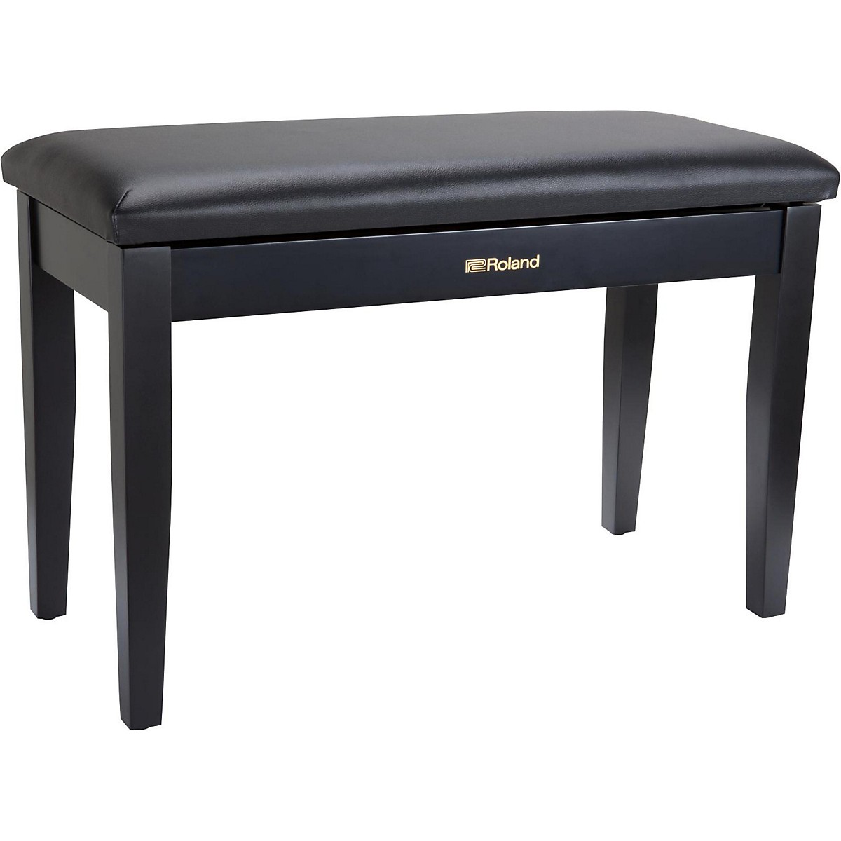 Roland Duet Piano Bench with Storage Compartment Satin Black | Guitar