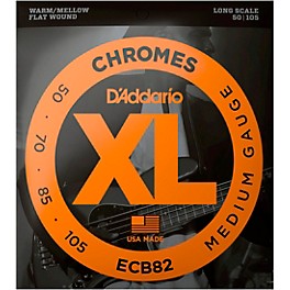 D'Addario ECB82 Chromes Flatwound Medium Bass Strings