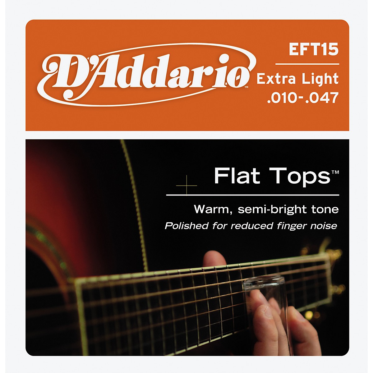 D'Addario EFT15 Flat Top PB Extra Light Acoustic Guitar Strings