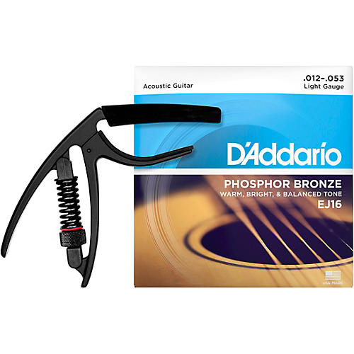 D Addario Ej Phosphor Bronze Acoustic Strings With A Reflex Capo Cp 17 Guitar Center