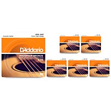 D'Addario EJ15 Phosphor Bronze Extra Light Acoustic Strings 6 Pack