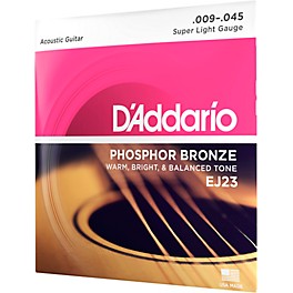 D'Addario EJ23 Phosphor Bronze Super Light Acoustic Guitar Strings
