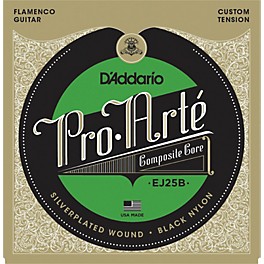 D'Addario EJ25B Pro-Arte Composites Flamenco Guitar Strings - Black Nylon