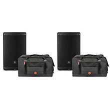 JBL EON715 15" Powered Speaker Pair With Road Runner Bags