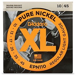 D'Addario EPN110 Pure Nickel Electric Guitar Regular Light Strings
