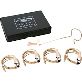 Open Box Galaxy Audio ESM4 Single-Ear Headset Microphone With 4 Shure Connector Cables Level 1 Beige
