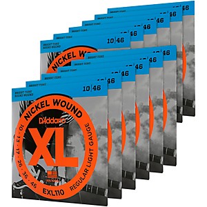 D'Addario EXL110-12P Nickel Wound Light Electric Guitar String (12-Pack)  