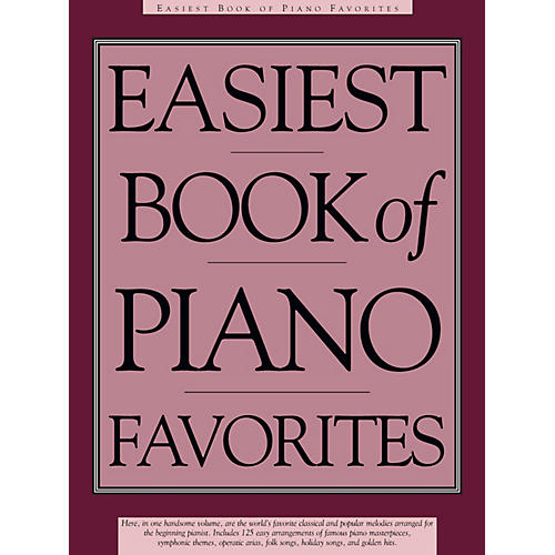 Music Sales Easiest Book Of Piano Favorites The Library