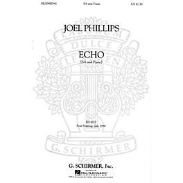 G. Schirmer Echo (2-Part and Piano) SA composed by Joel Phillips