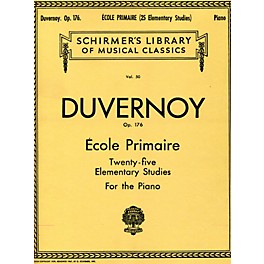 G. Schirmer Ecole Primaire Op 176 Piano Twenty Five Elementary Studies By Duvernoy