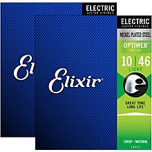 Elixir Electric Guitar Strings With OPTIWEB Coating, Light (.010-.046) 2-Pack