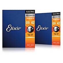 Elixir Electric Guitar Strings with NANOWEB Coating, Super Light (.009-.042) 2-Pack