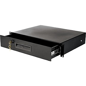 Music Accessories Enclosed Locking 2 Space Rack Drawer With Rack
