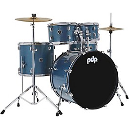 PDP by DW Encore Complete 5-Piece Drum Set With Chrome Hardware and Cymbals Azure Blue