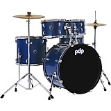 PDP by DW Encore Complete 5-Piece Drum Set With Chrome Hardware and Cymbals Royal Blue