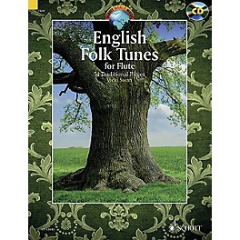 Schott English Folk Tunes for Flute (54 Traditional Pieces) Woodwind Solo Series Softcover with CD