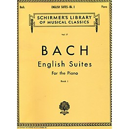 G. Schirmer English Suites for Piano Book 1 By Bach