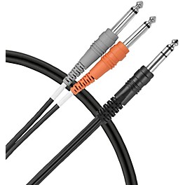 Open Box Livewire Essential Interconnect Y-Cable 1/4" TRS Male to 1/4" TS Male Level 1 9 ft. Black