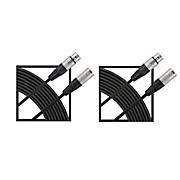 Essential XLR Microphone Cable Regular 25 ft. Black 2-Pack