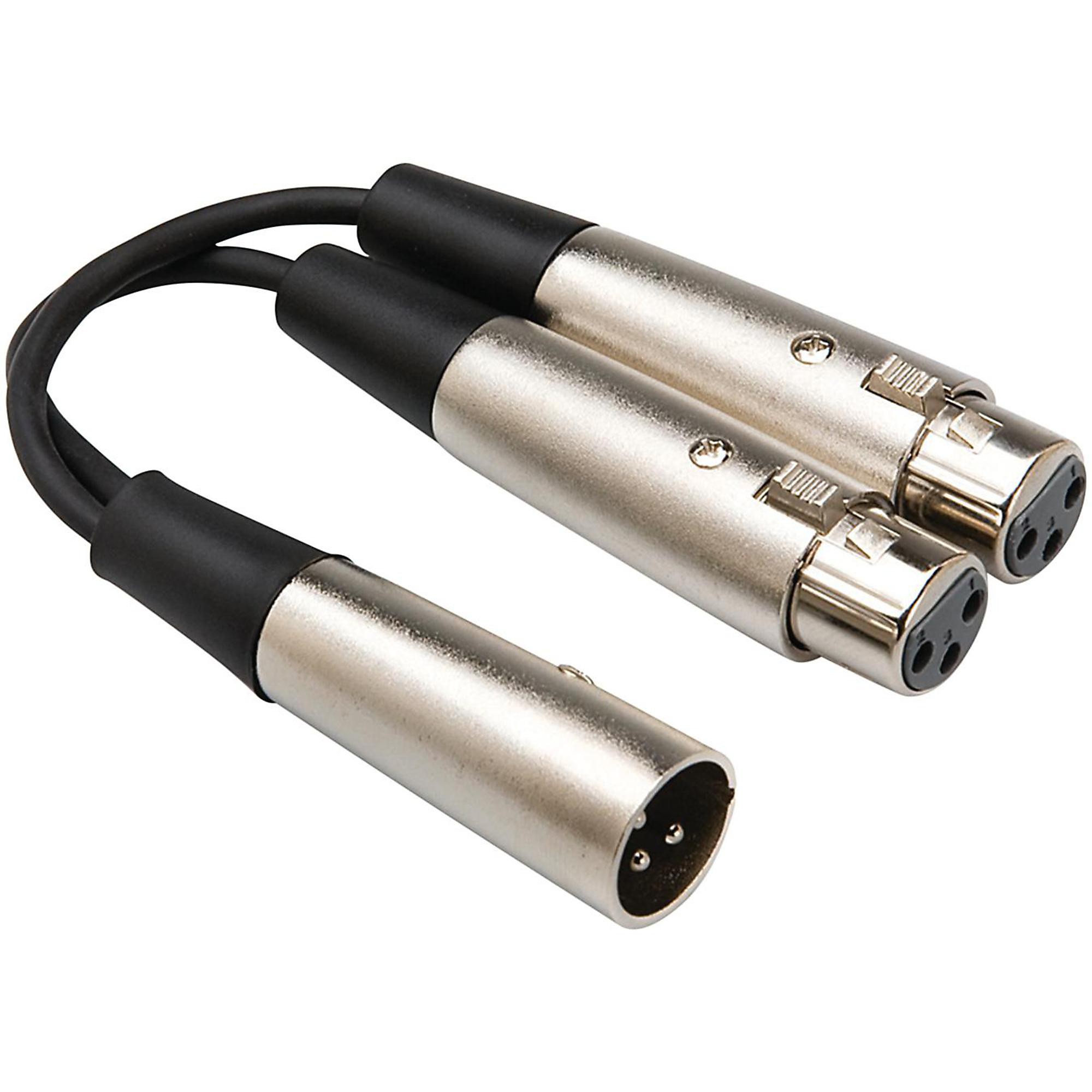 Livewire Essential YAdapter XLR Male to XLR Female Black 6 in