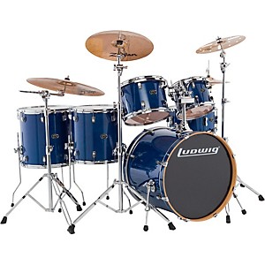 Ludwig Evolution Maple 6-Piece Shell Pack Transparent Blue 