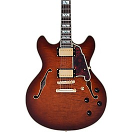 Blemished D'Angelico Excel DC XT Semi-Hollow Electric Guitar With Stopbar Tailpiece Level 2 Amaretto Burst 197881073169