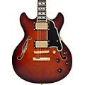 D'Angelico Excel Mini DC Semi-Hollow Electric Guitar Amaretto Burst