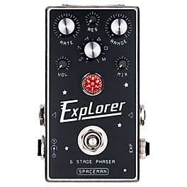 Spaceman Effects Explorer 6 Stage Phaser Effects Pedal Silver Standard