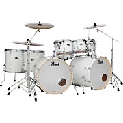 Export Double Bass 8-Piece Drum Set Pure White
