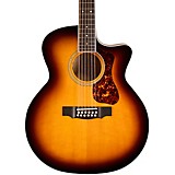 Guild F-2512CE Deluxe 12-String Cutaway Jumbo Acoustic-Electric Guitar Antique Burst